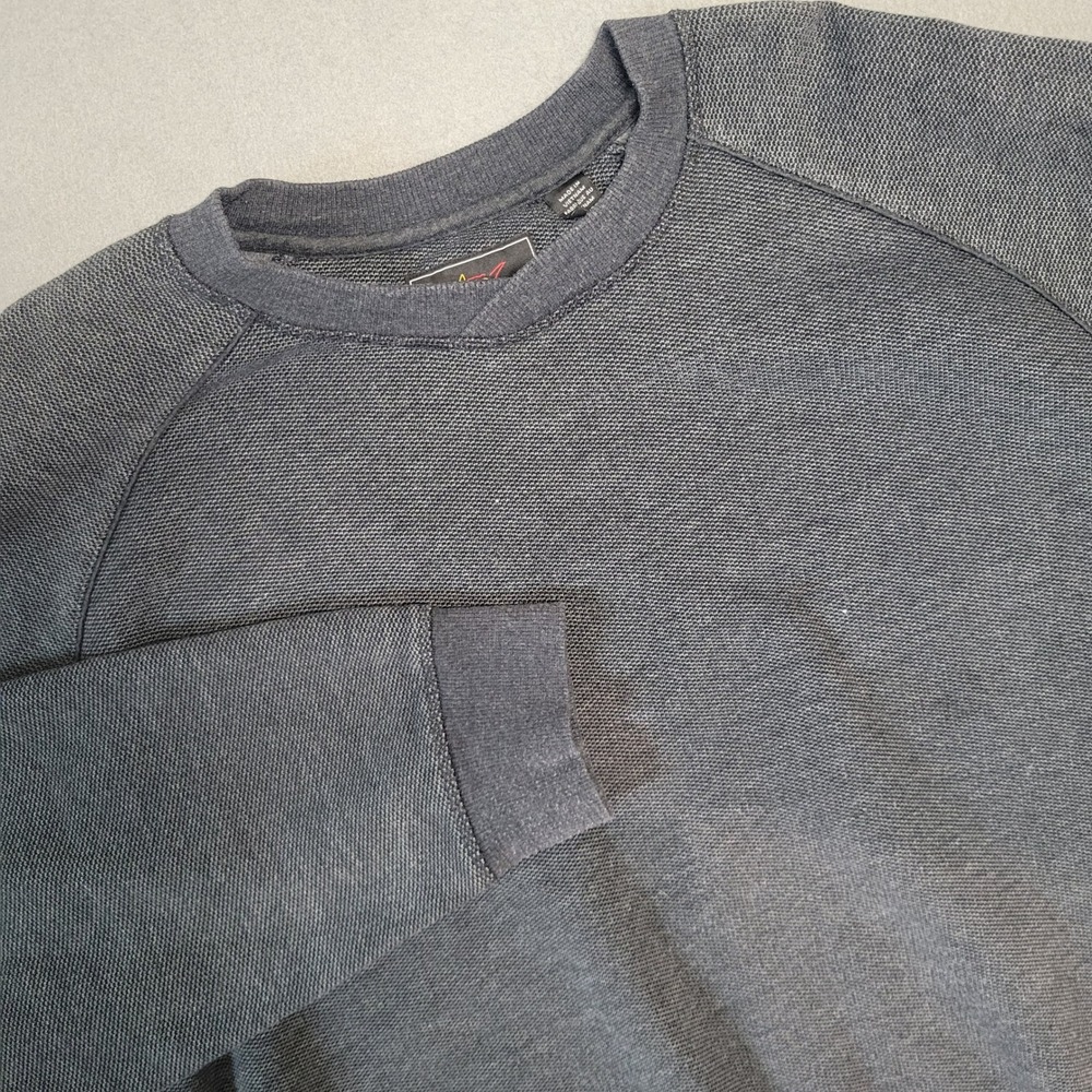 Greg Norman Mens XXL Charcoal Gray Textured Knit‎ Raglan Pullover Sweatshirt